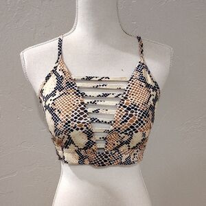 The Barbell cartel Sports Bra Size XL Snakeskin Print